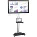 Mount-It! Mobile TV Cart | Height Adjustable Rolling Flatscreen Stand | Fits 32-70 Inch Screens