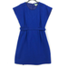 Anthropologie Dresses | Anthropologie Lil Womens 2 Blue Wool Dolman Sheath Dress Accent Buttons Tie Back | Color: Blue | Size: 2