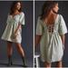 Anthropologie Dresses | Anthropologie Forever That Girl Ruched Puff-Sleeved Babydoll Mini Dress | Color: Gray/Green | Size: 1x