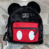 Disney Bags | Bnwt Disney Bioworld Mickey Mouse Plush Fluffy Fuzzy Fur Furry Mini Backpack | Color: Black/Red | Size: Os