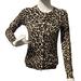 J. Crew Sweaters | J Crew Animal Print Sweater Cardigan Button Down (Xs) | Color: Black/Brown | Size: Xs