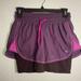 Athleta Shorts | Athleta Double Layer Compression Athletic Biker Shorts Size Xxs | Color: Pink/Purple | Size: Xxs