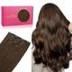 WENNALIFE Clip In Hair Extensions, 16 Inch 75g 5pcs Chocolate Brown Hair Extensions Clip In Real Hair Remy Human Hair Extensions Natural Silky Clip In Human Hair Extensions