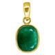 TONGARI 13.25 Ratti 12.00 Carat Lab Certified Natural Emerald Loose Gemstone Panna Gold Plated Pendant Locket, Adjustable, Stone, Emerald