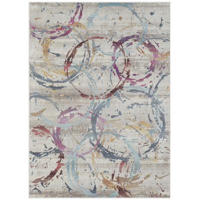 Teppich "Aurora 5", bunt (cream, blau, pink), B:170cm H:2mm L:240cm, Polypropylen (PP), MYFLAIR MÖBEL & ACCESSOIRES, Teppiche, Flachgewebe, im modernem Used Look, superflach, weich durch Microfaser Image