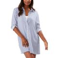 Stripe Long Sleeve Cover-up Boyfriend Shirt At Nordstrom - Blue - Tommy Bahama Tops