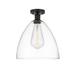 Innovations Lighting Bruno Marashlian Bristol Glass 12 Inch 1 Light Semi Flush Mount - 616-1F-BK-GBD-122