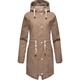 Regenjacke NAVAHOO "Flower of Ocean" Gr. S (36), grau (taupe) Damen Jacken Lange