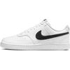 Sneaker NIKE SPORTSWEAR "COURT VISION LOW NEXT NATURE", Gr. 45, schwarz-weiß (weiß, schwarz, weiß), Leder, Synthetik, Textil, sportlich, Schuhe, Design auf den Spuren des Air Force 1