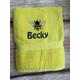 Personalised with embroidered name and bee design - swimming beach towel - gift present idea