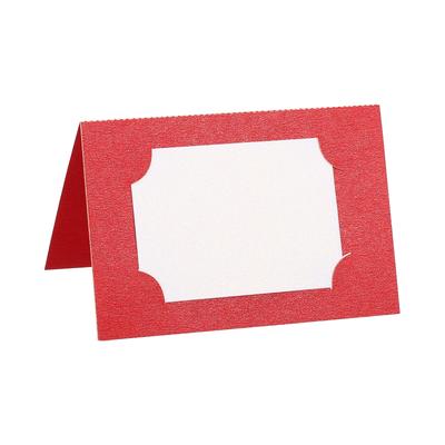 Table Name Place Cards,50Pcs Favor Decor Seat Blank Card, Red