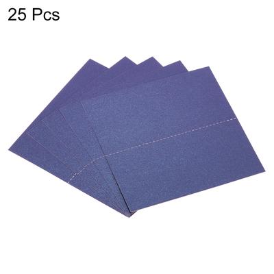 Table Name Place Cards,25Pcs Favor Decor Foldable Blank Card, Blue