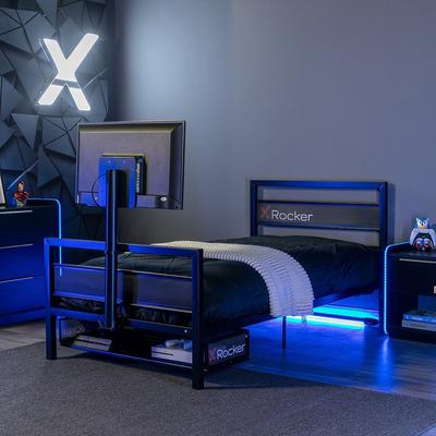 X Rocker Basecamp Gaming Bed with Storage and TV Mount