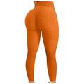 Cargo Pants Women Cargo Pants Women s Bubble Hip Lifting Exercise Fitness Running High Waist Yoga Pants Flare Leggings High Waisted Jeans for Women on Sales Orange S