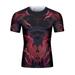 CosFitness Anime Training Shirt Funny Cosplay 3D Muscle Fitness Clothes Hero Workout Compression Short Sleeve T-shirt for Men(Lite Series) XL