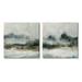Stupell Industries Somber Abstract Landscape Mountain Scenery Watercolor Details Painting Gallery Wrapped Canvas Print Wall Art Set of 2 Design by Carol Robinson