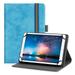 UrbanX Universal Case for 7-8 inch Tablet Stand Folio Tablet Case Protective Cover for Touchscreen Tablet with Adjustable Fixing Band and Multiple Anglesâ€“Soft Blue