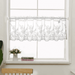 Pastoral Floral Lace Curtain Flower Leaves Window Valance Romantic Semi Sheer Cafe Bistro Curtain Elegant Living Room Bedroom Window Decor Beautiful Christmas Kitchen Curtain