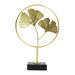 Yoone Artwork Ornament Art Golden Gingko Leaf Miniatures Ornaments Flower Craft Ornament Desktop Decoration for Home