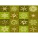 Ahgly Company Machine Washable Indoor Rectangle Transitional Dark Yellow Green Area Rugs 2 x 4