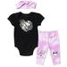 Disney Nightmare Before Christmas Jack Skellington Zero Newborn Baby Girls Bodysuit Pants and Headband 3 Piece Outfit Set Newborn to Infant