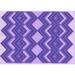 Ahgly Company Machine Washable Indoor Rectangle Transitional Purple Amethyst Purple Area Rugs 7 x 9