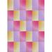 Ahgly Company Machine Washable Indoor Rectangle Transitional Magenta Pink Area Rugs 2 x 4