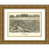 Fowler 24x18 Gold Ornate Wood Framed with Double Matting Museum Art Print Titled - Garfield New Jersey - Fowler 1909