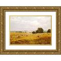 Waite Edward Wilkins 24x18 Gold Ornate Wood Framed with Double Matting Museum Art Print Titled - Lovely Peace With Plenty Crowned
