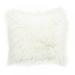 Super Soft Plush Mongolian Faux Fur Decorative Square Throw Pillow Cover 17.7 White