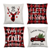 Sanmadrola 4 Pack Merry Christmas Pillow Covers 18x18 Decorative Christmas Red Buffalo Plaid Christmas Tree Throw Pillows Covers Christmas Decorations for Couch Sofa Bed Living Room Xmas Decor