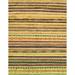 Ahgly Company Machine Washable Indoor Rectangle Abstract Gen Brown Yellow Area Rugs 2 x 4