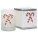 Candy Cane 9.5 oz. Icon Candle in White Glass