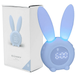 Kids Alarm Clock with Night Light Cute Bunny Clock Children Sleep Training Clock 2 Alarm Settings 6 Ringtones Thermometer Snooze Function Countdown Clock 2000mAh Rechargeable Bedroom Clock