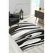 Rug Branch Modern Abstract Boho Black Grey Indoor Area Rug - 8x10