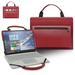 LG gram 13u70p Laptop Sleeve Leather Laptop Case for LG gram 13u70p with Accessories Bag Handle (Red)