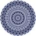 Ahgly Company Machine Washable Indoor Round Transitional Heavenly Blue Area Rugs 4 Round