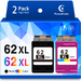 62XL 62 Ink Cartridges for HP Ink 62 XL 62XL Combo Pack for HP Printer Envy 5540 5640 5660 7640 7644 7645 OfficeJet 200 250 5740 5745 8040 (Black and Tri-Color)
