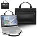 dell latitude 14 e5470 Laptop Sleeve Leather Laptop Case for dell latitude 14 e5470 with Accessories Bag Handle (Black)