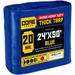 Core Tarps 24 ft. x 50 ft. 20 Mil Heavy Duty Polyethylene Tarp, Waterproof, Rip & Tear Proof Aluminum in Blue | 1 H x 24 W x 50 D in | Wayfair