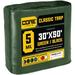 Core Tarps 30 ft. x 50 ft. 5 Mil Heavy Duty Polyethylene Tarp, Waterproof, Rip & Tear Proof Aluminum in Green | 1 H x 30 W x 50 D in | Wayfair