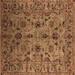 Brown/White 72 x 72 x 0.35 in Area Rug - Canora Grey Patris Oriental Machine Woven Wool/Area Rug in Brown/Beige/Tan /Wool | Wayfair