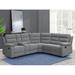 Gray Reclining Sectional - Latitude Run® 105.5" Wide Right Hand Facing Reclining Corner Sectional Polyester | 39.5 H x 105.5 W x 93 D in | Wayfair