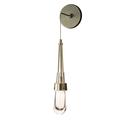 Hubbardton Forge Link Clear Glass Low Voltage Sconce Glass/Metal in Brown | 16.1 H x 5.5 W x 6.6 D in | Wayfair 201395-1003