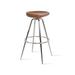 sohoConcept Cattelan Max Swivel Counter & Bar Stool Wood/Metal in Brown/Gray | 29 H in | Wayfair CAT-MAX-B-01