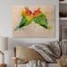 Bay Isle Home™ Family Parrots - Traditional Wood Wall Art Panels - Natural Pine Wood in White | 24 H x 36 W x 1 D in | Wayfair