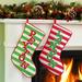 The Holiday Aisle® Personalized Stocking Polyester in Green/Red/White | 16 H x 10 W in | Wayfair 261AB26A0F1A4689B46D332BA95A43E1