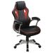 Inbox Zero Katsura Gaming Chair Faux Leather/Upholstered in Black/Brown/Gray | 25.5 W x 27.25 D in | Wayfair 983231B924134411AA49310060F70066