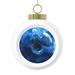 The Holiday Aisle® Christmas Ball Ornament Ceramic/Porcelain in Blue/White | 8 H x 6 W in | Wayfair 6BEE30626FA04170B930F3465C1F3B99