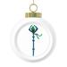 The Holiday Aisle® Staff Christmas Ball Ornament Ceramic/Porcelain in Blue/Green/White | 8 H x 6 W in | Wayfair BD81B9C8D17442379608CDE38A2429BC